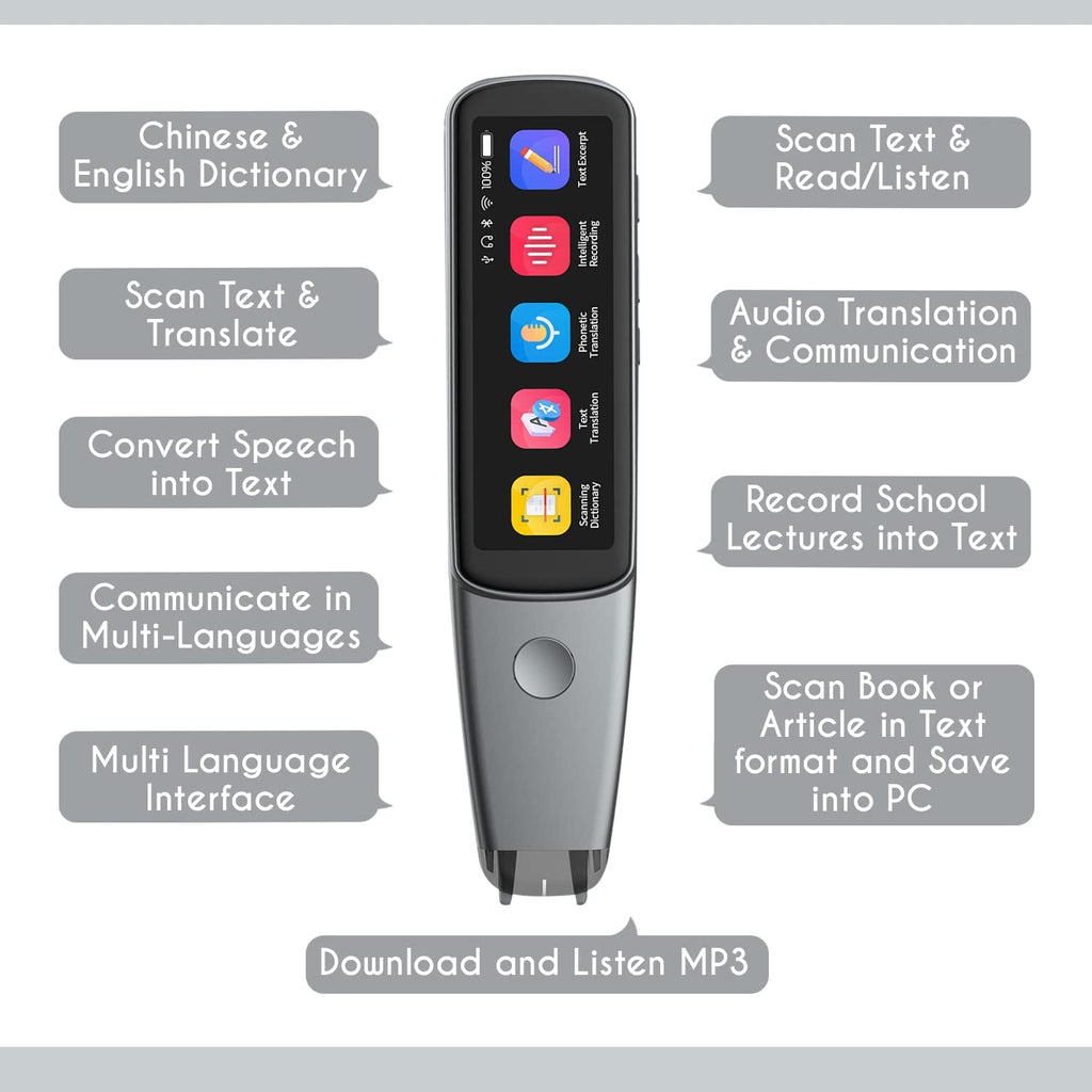 2.9 Inch Touch Screen Two-Way Voice Translation Device Pen L113021