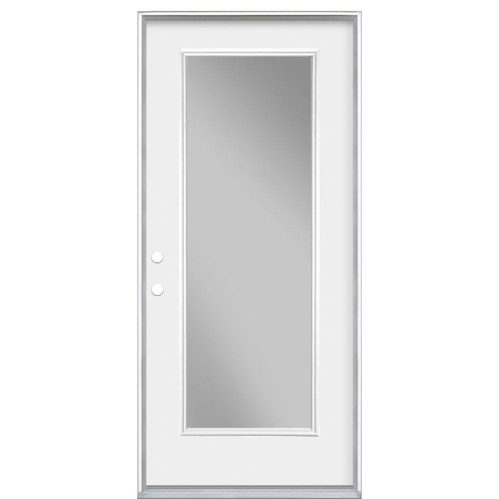 36 in. x 80 in. Primed Steel Prehung Front Door R126859
