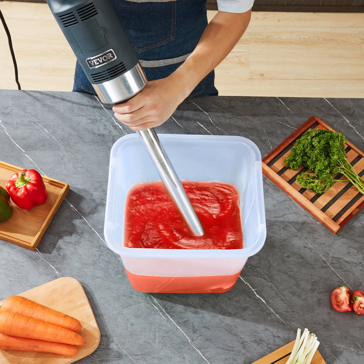 Commercial Immersion Blender Heavy Duty Hand Mixer 750W Variable Speed Q814880