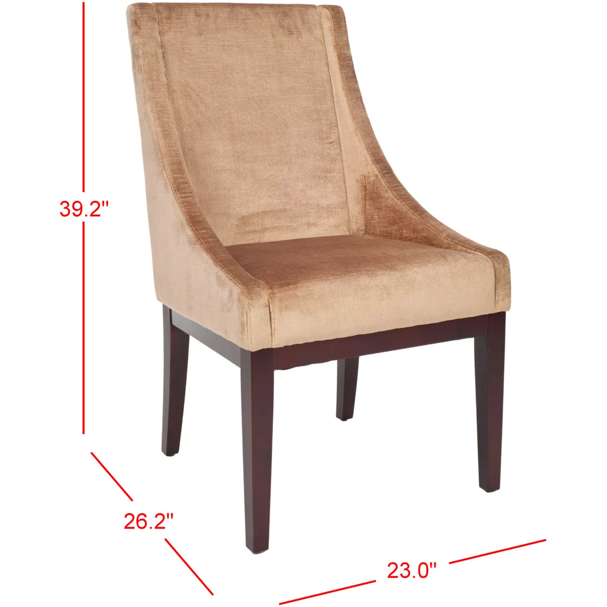 Velvet Sloping Arm Chair J82057