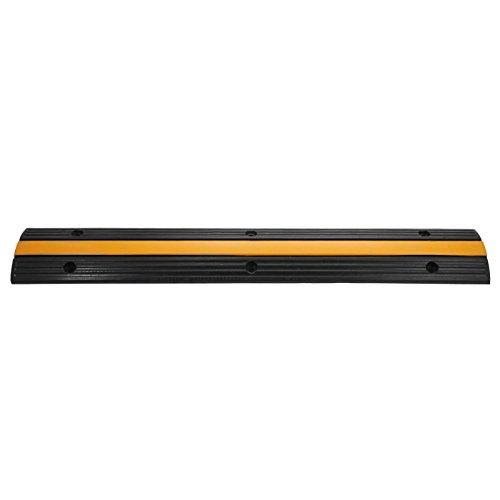Black Rubber Cable Protector Speed Bump (4 Pack Single Channel) U4427
