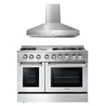 48 Propane Gas Burner Electric Oven Range and Range Hood Z192730