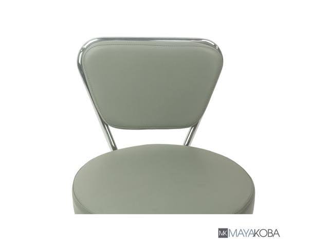 Set of 2 Grey Pedicure Stool S6660