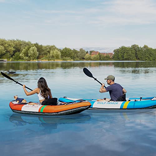 2 Person Inflatable Touring Kayak with EVA Padded Seats S712448