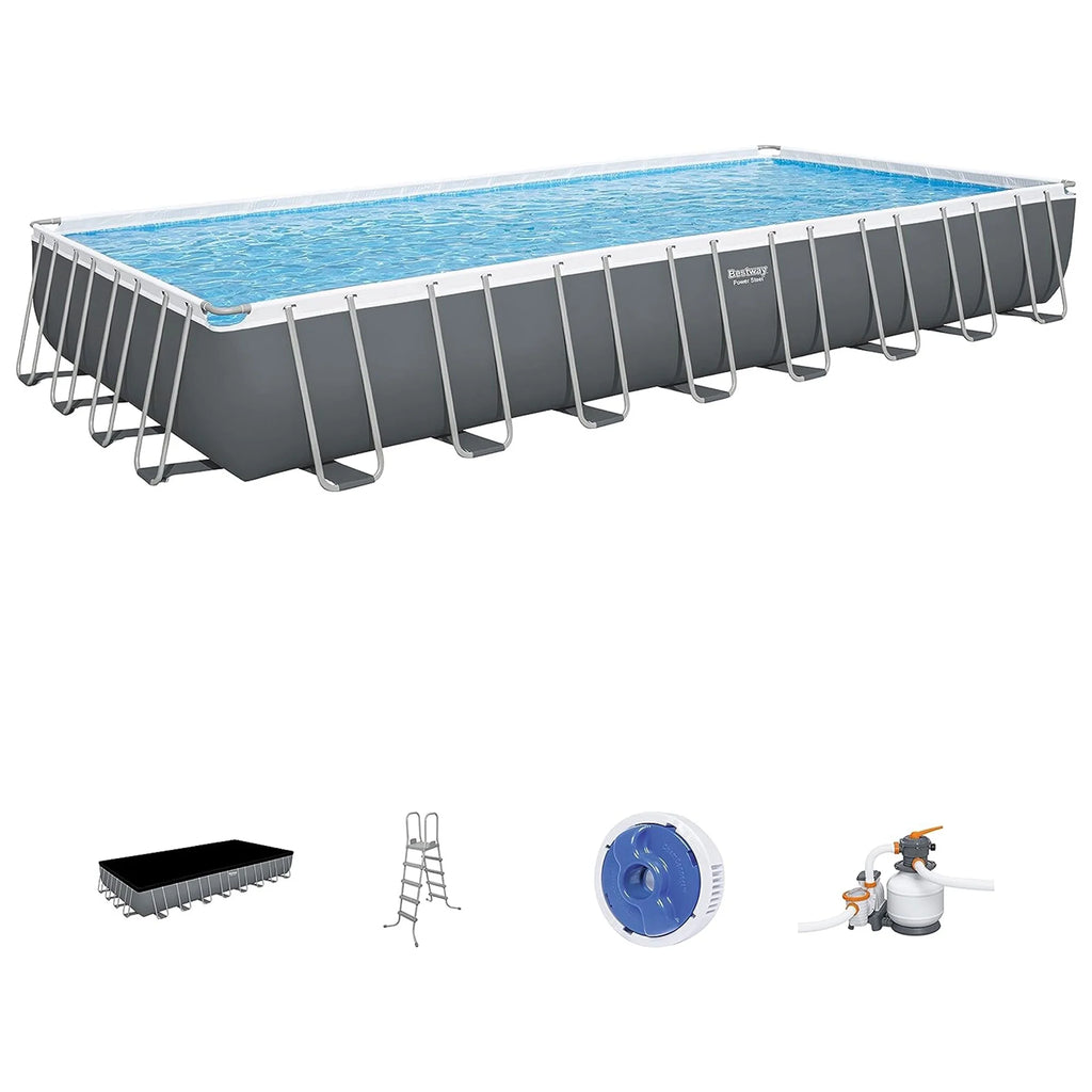 Rectangular Metal Frame Above Ground Pool Set B6961