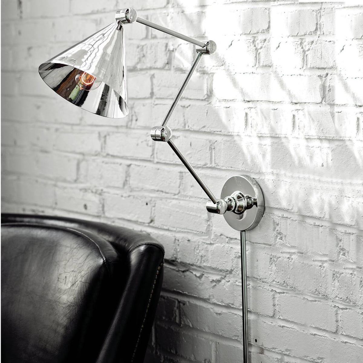 Polished Nickel Task Sconce U499406