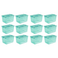 64 Quart Stackable Plastic Storage Box Container 12 Pack A18614
