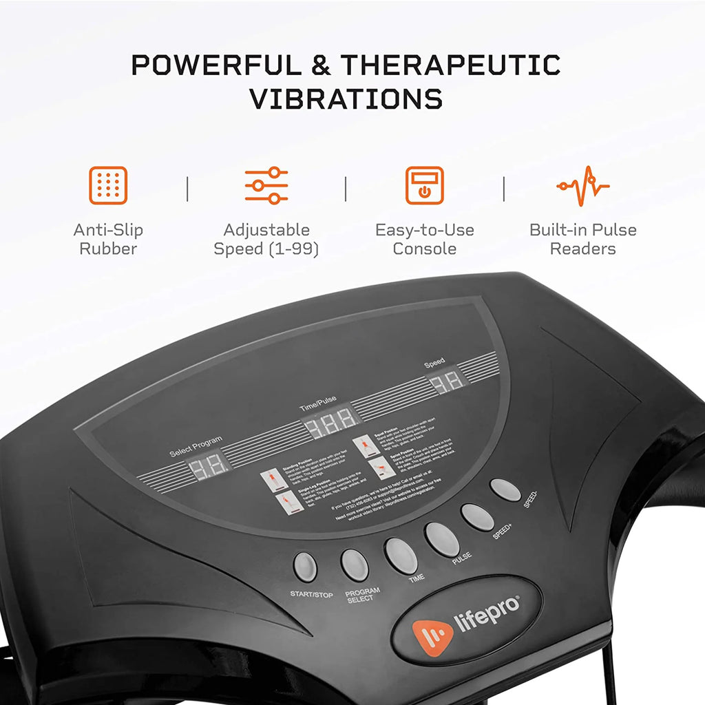Black Vibration Plate with Resistance Bands G491