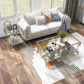 Glass Top 2-Piece Coffee Table Set with Shelf W61979