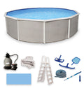 24-ft Round 52-in Deep Metal Wall Swimming Pool T9352