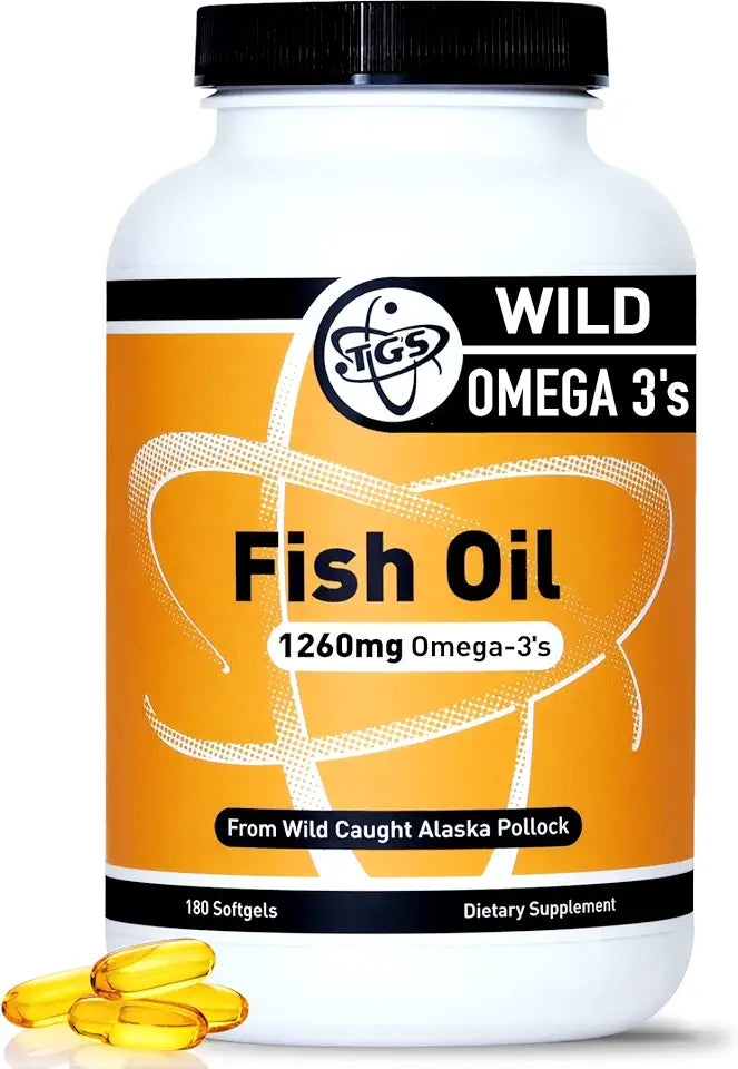 Omega 3 Fish Oil Supplement 1260mg EPA DHA 180 Capsules U346996