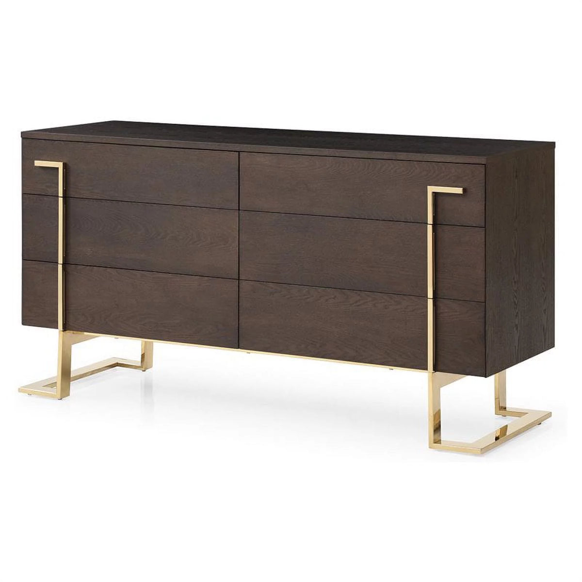 6 Drawer Wood Veneer Dresser A8158