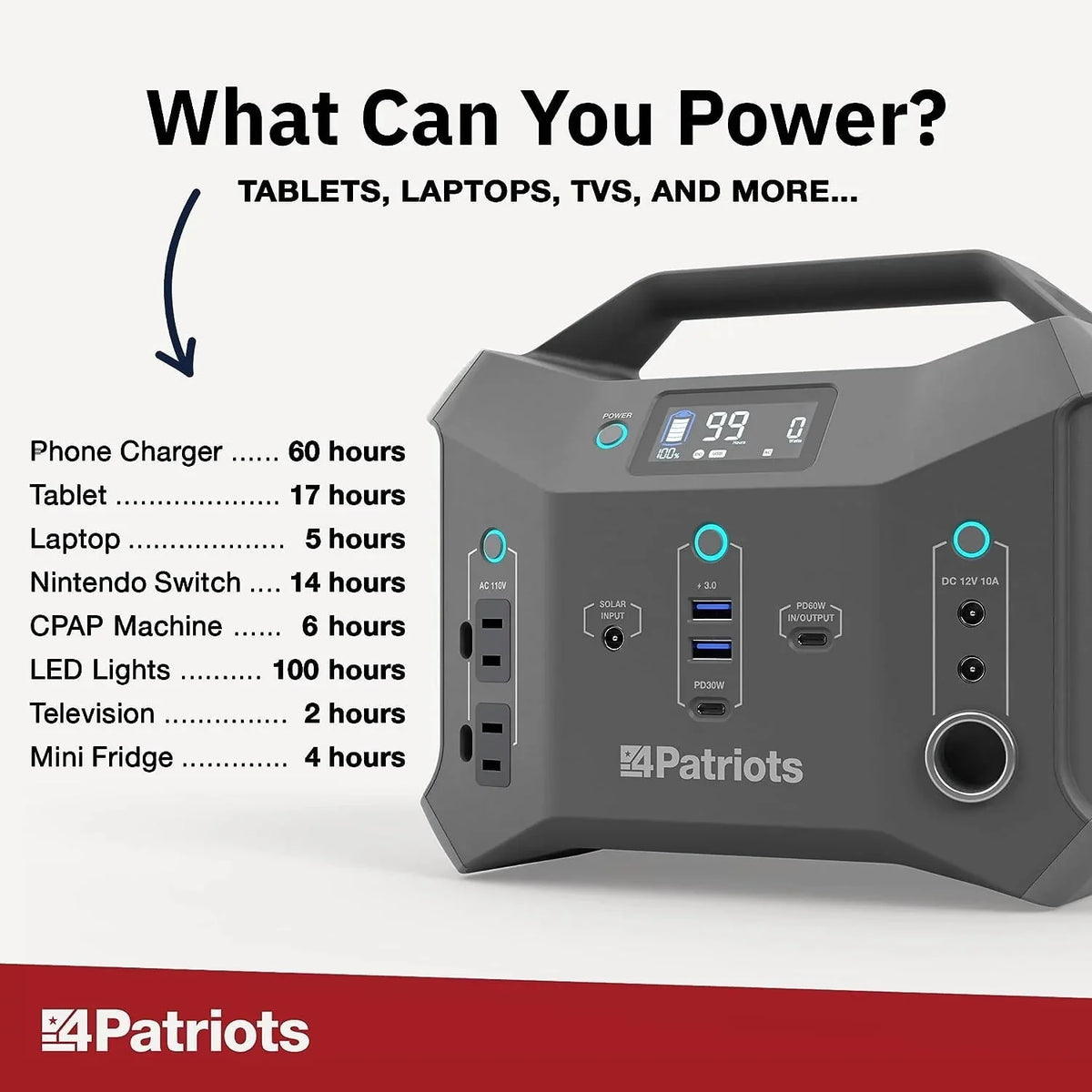300wH Portable Power Station with 40 Watt Solar Panel O9440