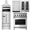 30 Gas Range, Range Hood, Microwave, Refrigerator, Dishwasher, Wine Cooler J60067