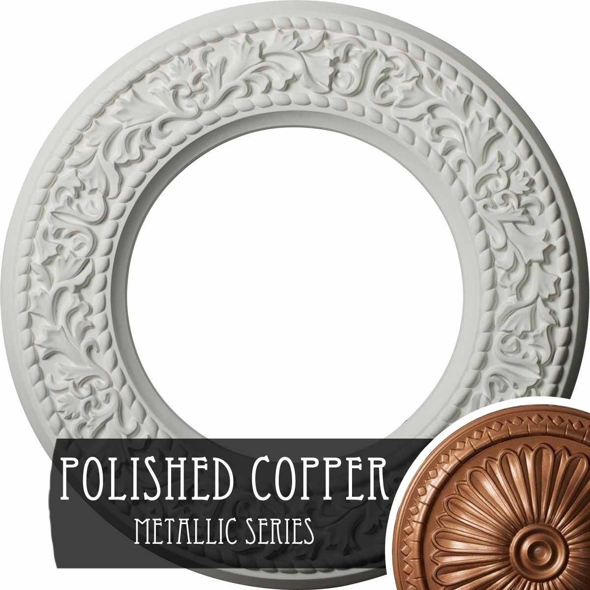 Blackthorn Ceiling Medallion Hand-Painted Polished Copper O577