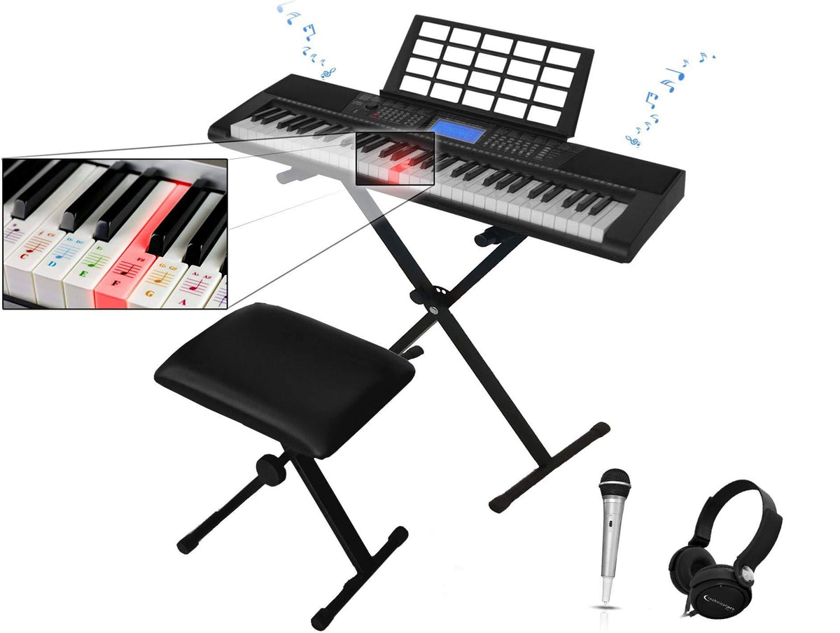 61 Key Electric Piano Keyboard Bundle D409