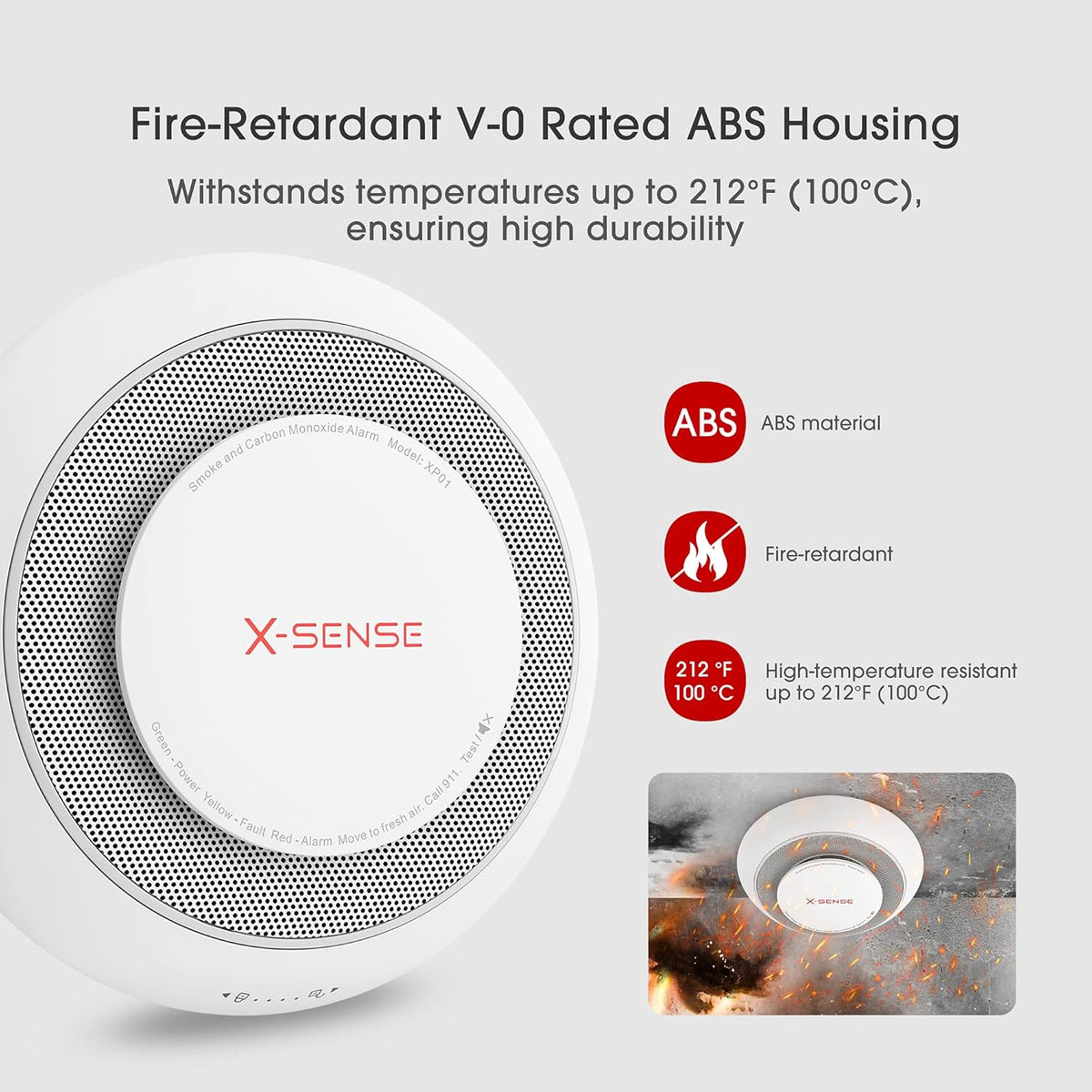 10-Year Battery Combination Smoke and Carbon Monoxide Alarm Detector Pack of 2 H783