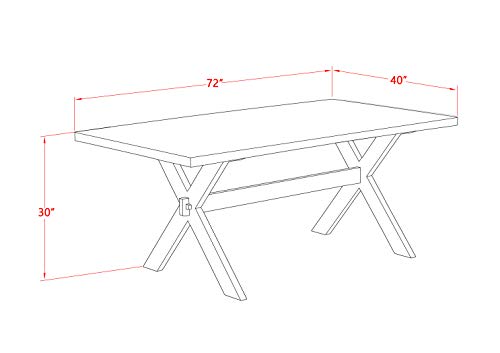 40x72 Inch Rectangle Dining Table Y83349