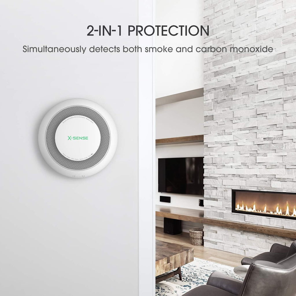 10-Year Battery Combination Smoke and Carbon Monoxide Alarm Detector Pack of 2 H783