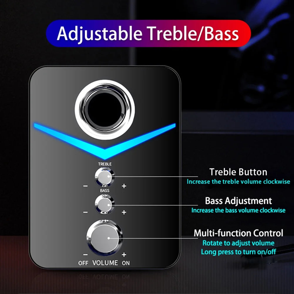 Black USB-Powered 2.1 Mini Multimedia Speakers System, Set of 3 Z624215