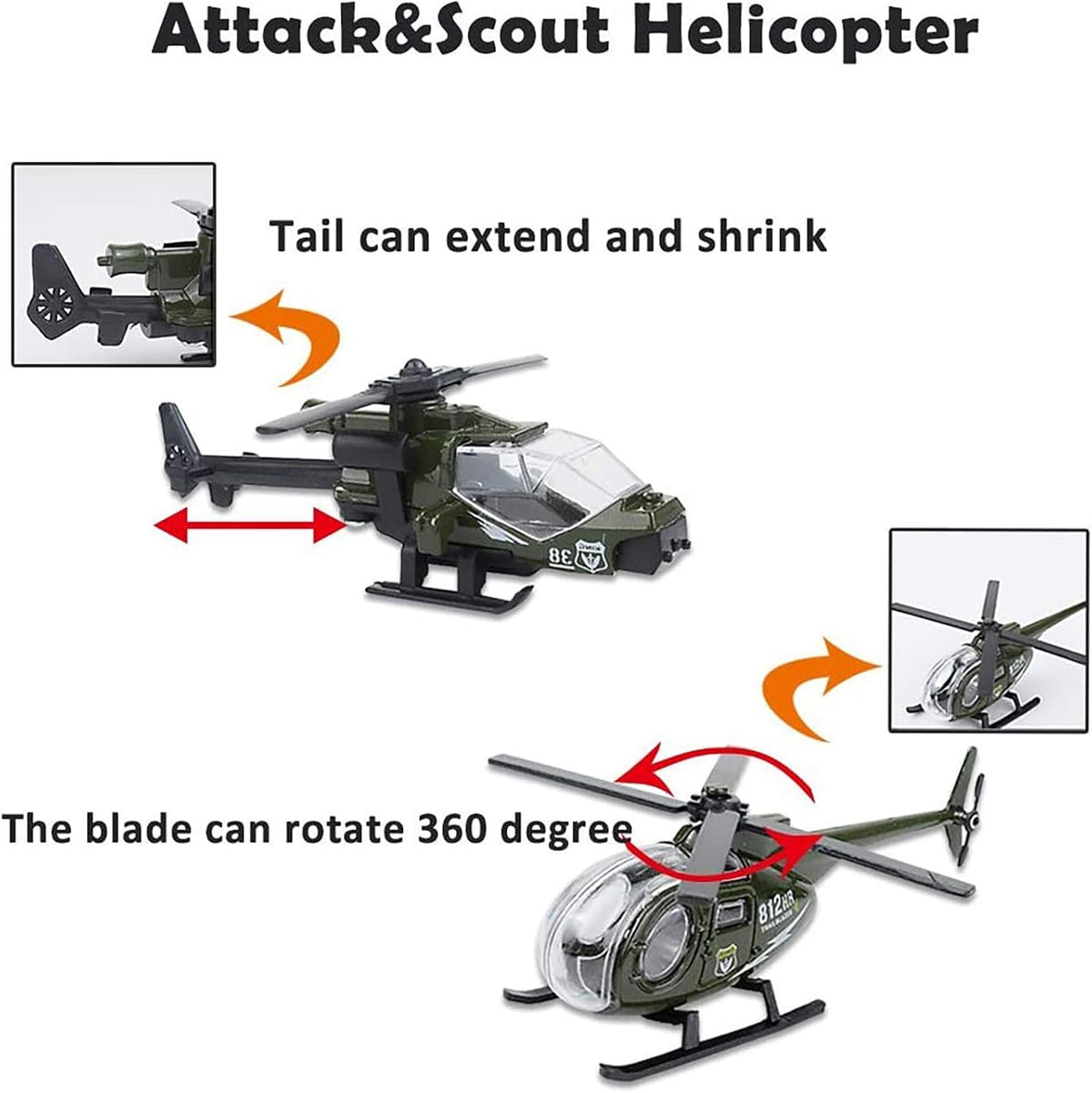 6 Pack Assorted Alloy Metal Military Vehicles O7402