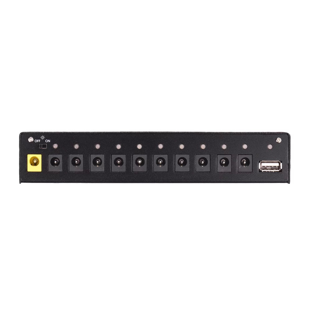 Compact Size Guitar Effect Power Supply Station 10 Isolated DC Outputs for 9V 18V Guitar Effects with 5V USB Output W1002