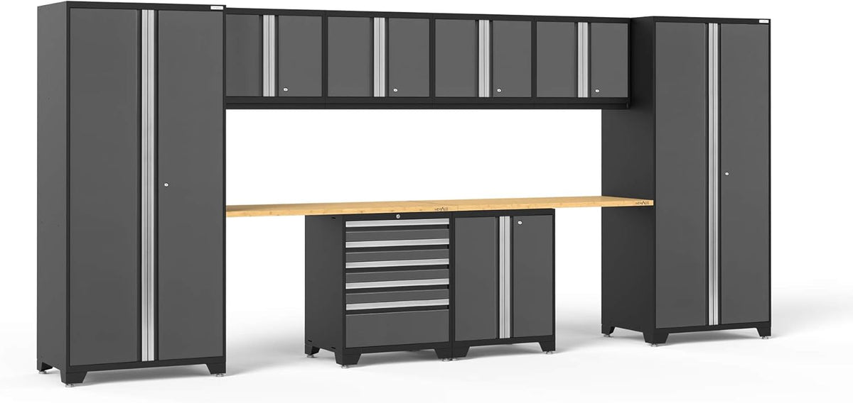 Gray 10 Piece Garage Cabinets U7524