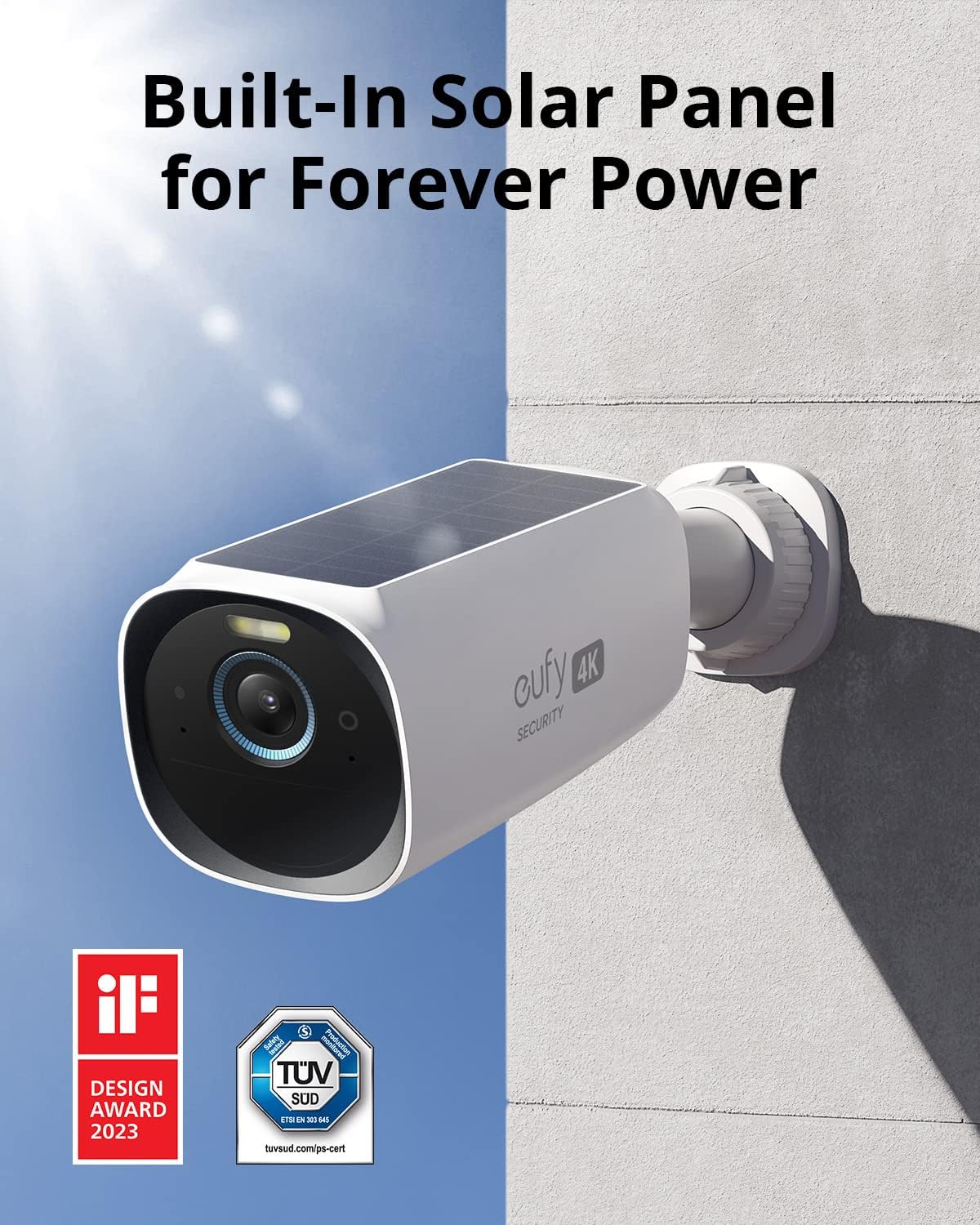 4K Outdoor Wireless Security Camera with Solar Panel S142