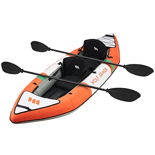 2 Person Inflatable Touring Kayak with EVA Padded Seats S712448