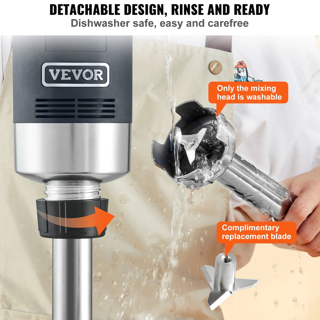 Commercial Immersion Blender Heavy Duty Hand Mixer 750W Variable Speed Q814880