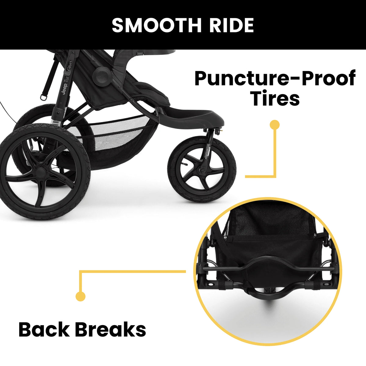 Black Jogging Stroller W52000