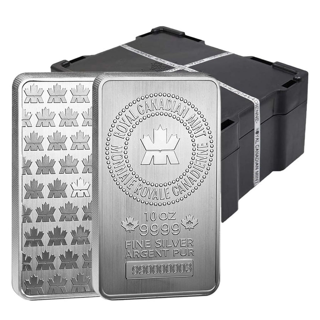 Lot of 2 - 10 oz .9999 Fine Silver Bar B972