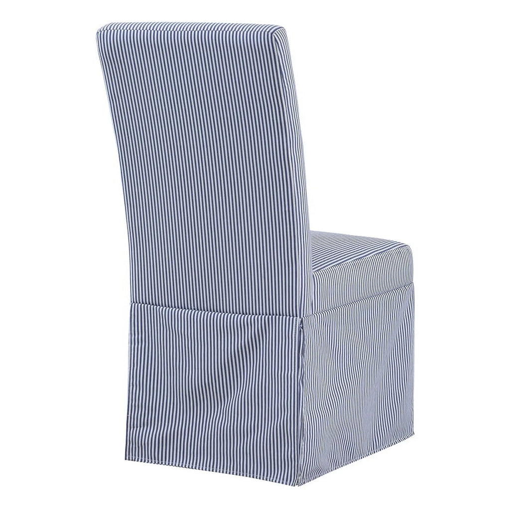 Navy Stripe Fabric Dining Chair 2 Pack F334808