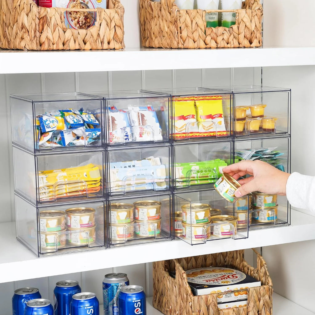 4 Pack Stackable Acrylic Storage Drawers P19967