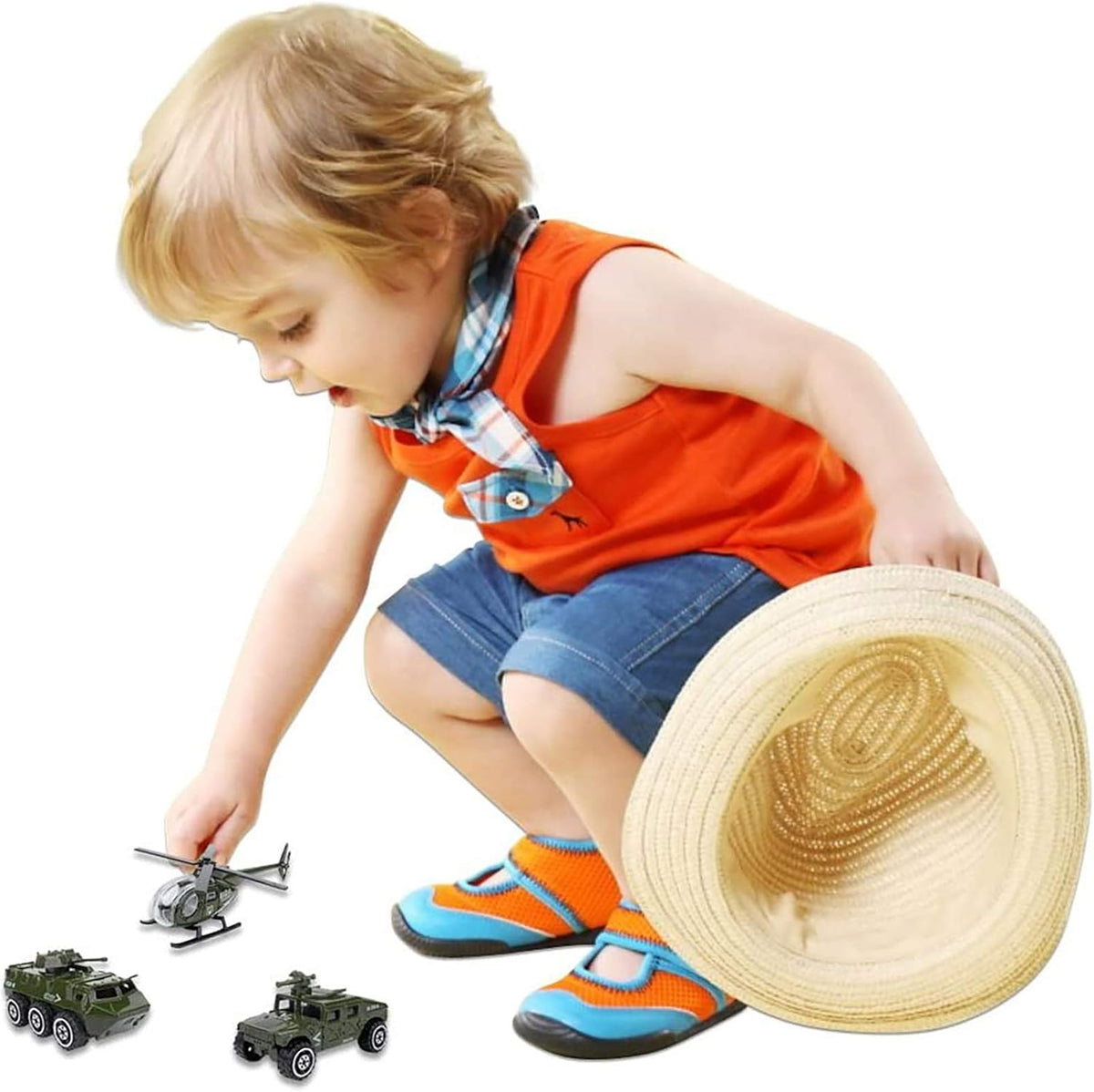 6 Pack Assorted Alloy Metal Military Vehicles O7402