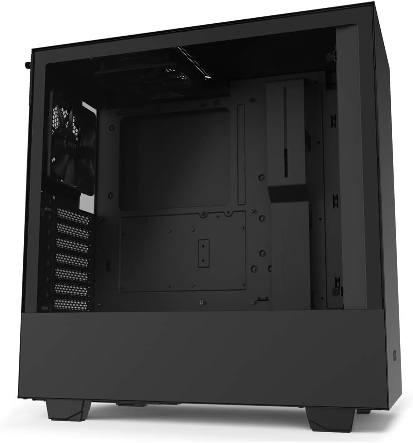 Black Mid-Tower ATX PC Case with Dual-Tempered Glass Panel C256