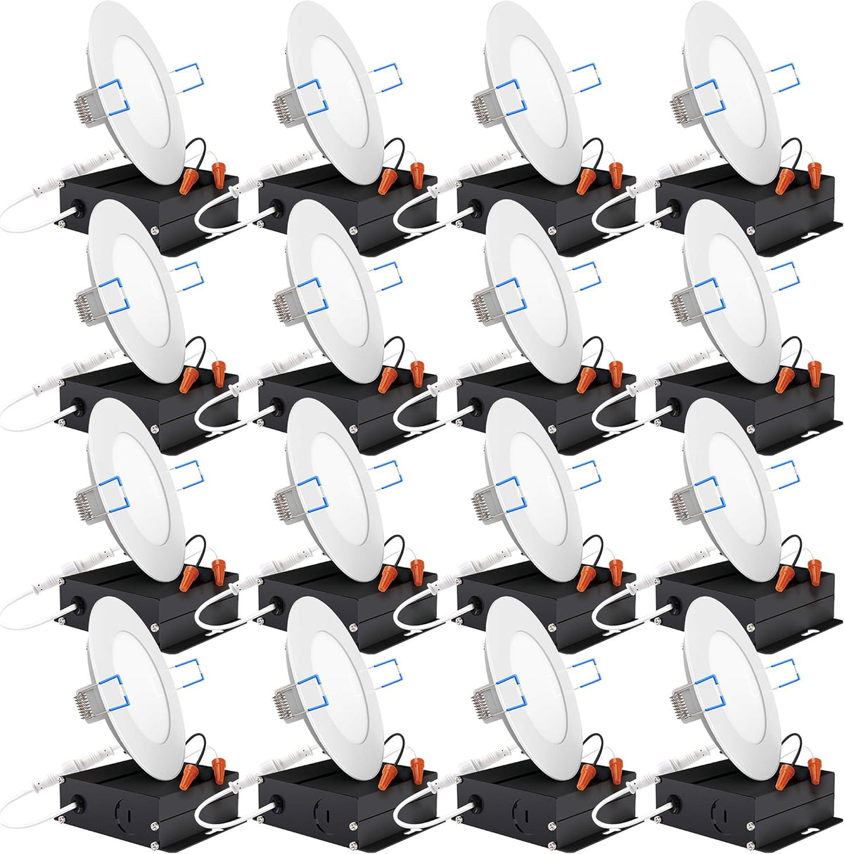16 Pack 4 Inch Ultra Thin LED Recessed Ceiling Lights Q205694