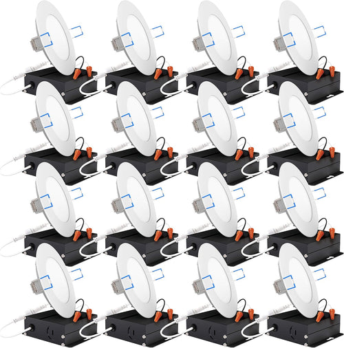 16 Pack 4 Inch Ultra Thin LED Recessed Ceiling Lights Q205694