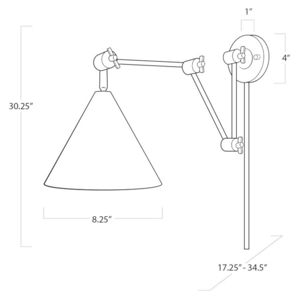 Polished Nickel Task Sconce U499406