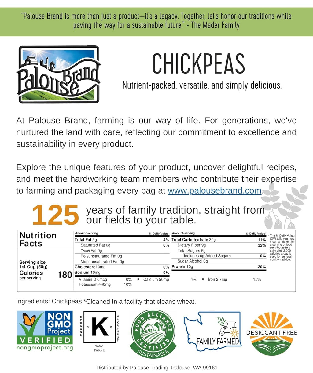 4 LBS Non-GMO Kosher Chickpeas N2220