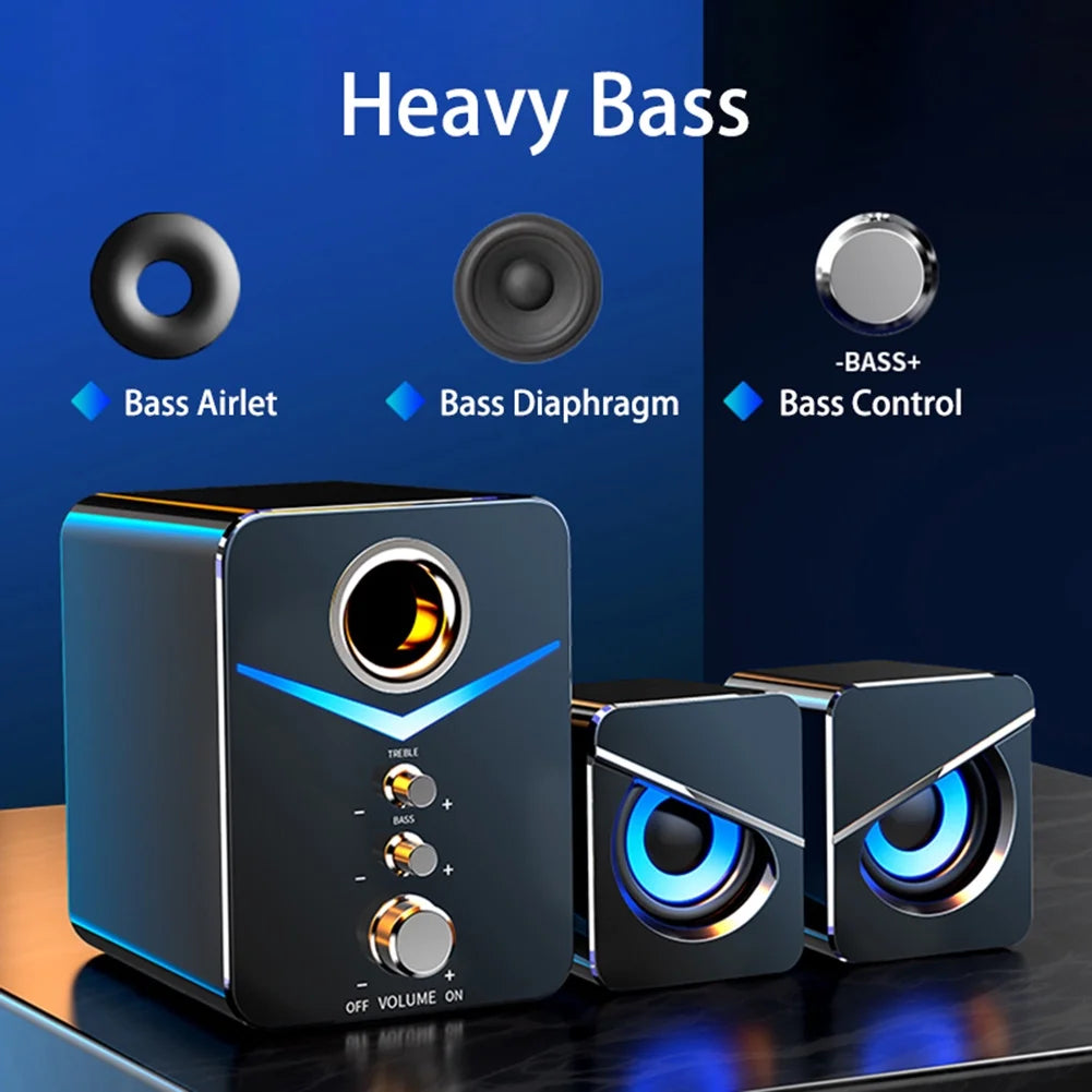 Black USB-Powered 2.1 Mini Multimedia Speakers System, Set of 3 Z624215