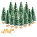 12 Pcs 4" Artificial Bottle Brush Trees with Lights Y372
