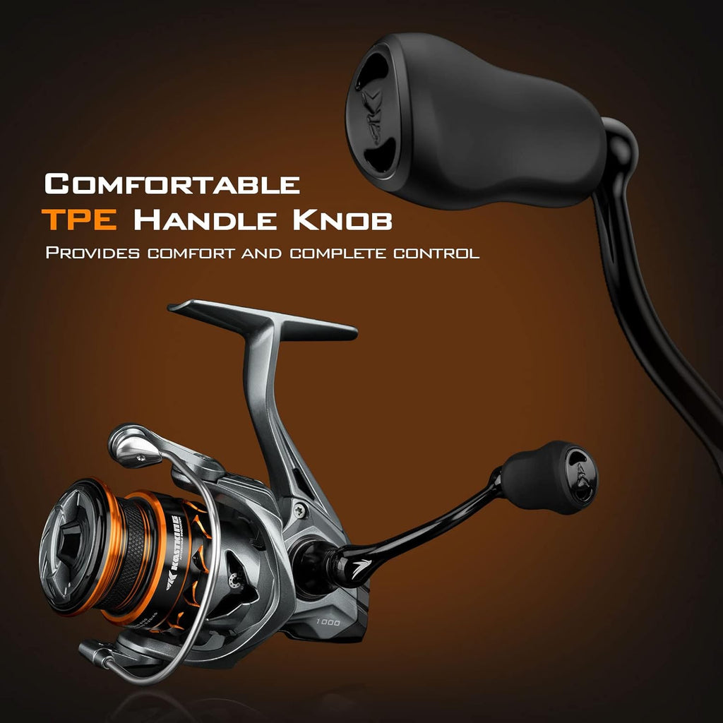 1000 SFS Carbon Body Lightweight 4.6 Oz Full Carbon Fiber Frame 10+1 Stainless-Steel Ball Bearings 6.2:1 Gear Ratio Spinning and Ice Fishing Reel I410721