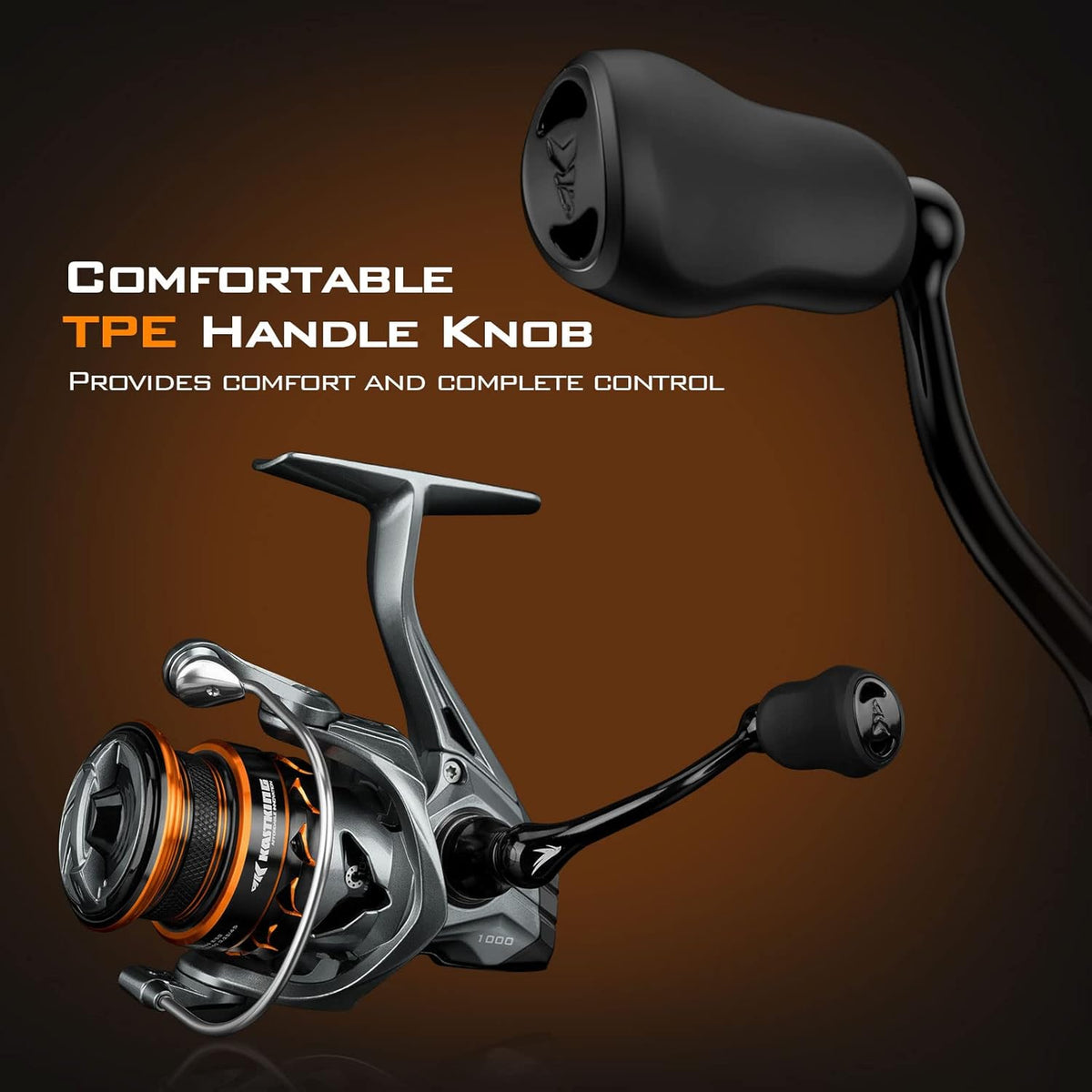 1000 SFS Carbon Body Lightweight 4.6 Oz Full Carbon Fiber Frame 10+1 Stainless-Steel Ball Bearings 6.2:1 Gear Ratio Spinning and Ice Fishing Reel I410721