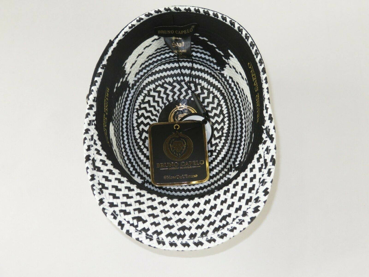 White Black Men Summer Straw Hat I159
