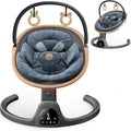 White Portable Baby Swing with Bluetooth Speaker, 3 Seat Positions, 5 Speeds and Remote Control M912604