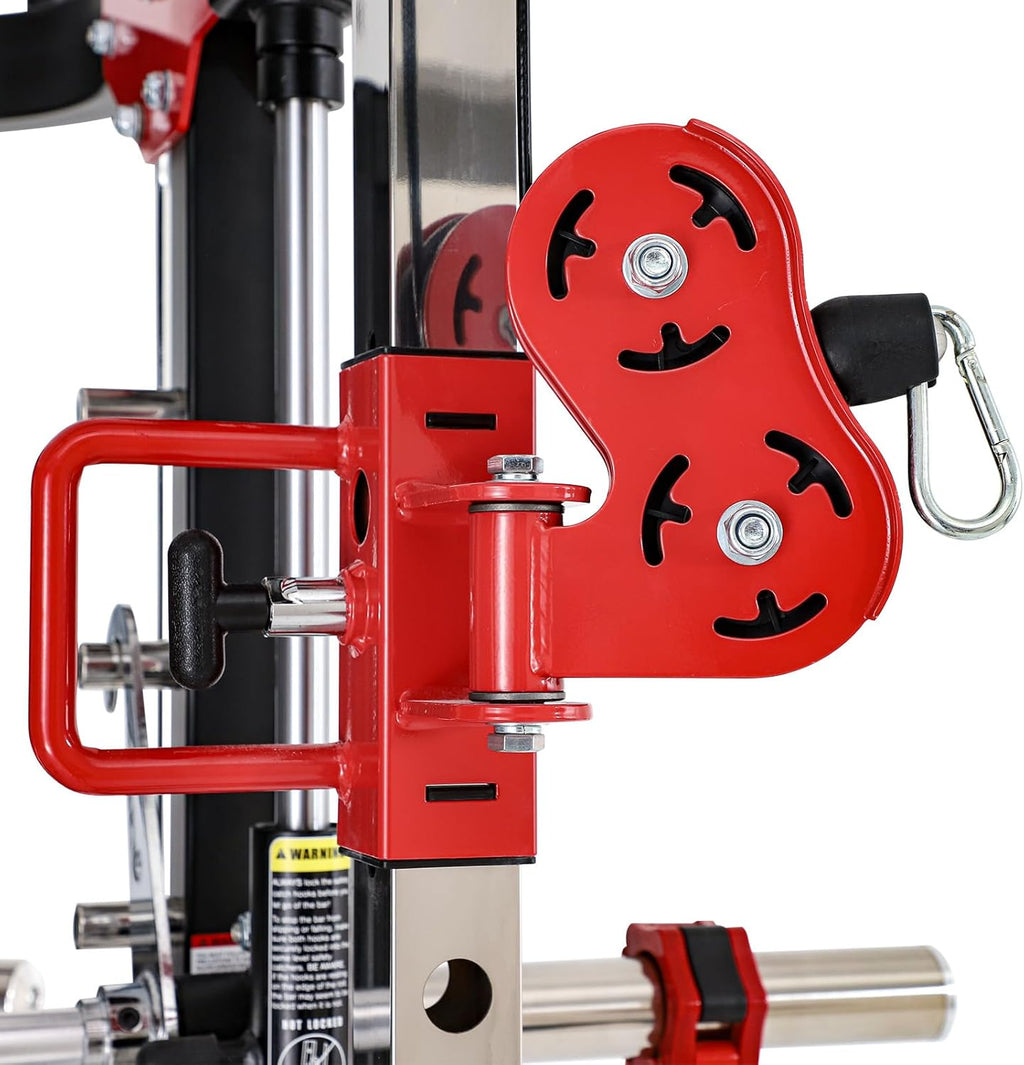 Home Gym Smith Machine with Pulley System Squat Rack Pull Up Bar K2578