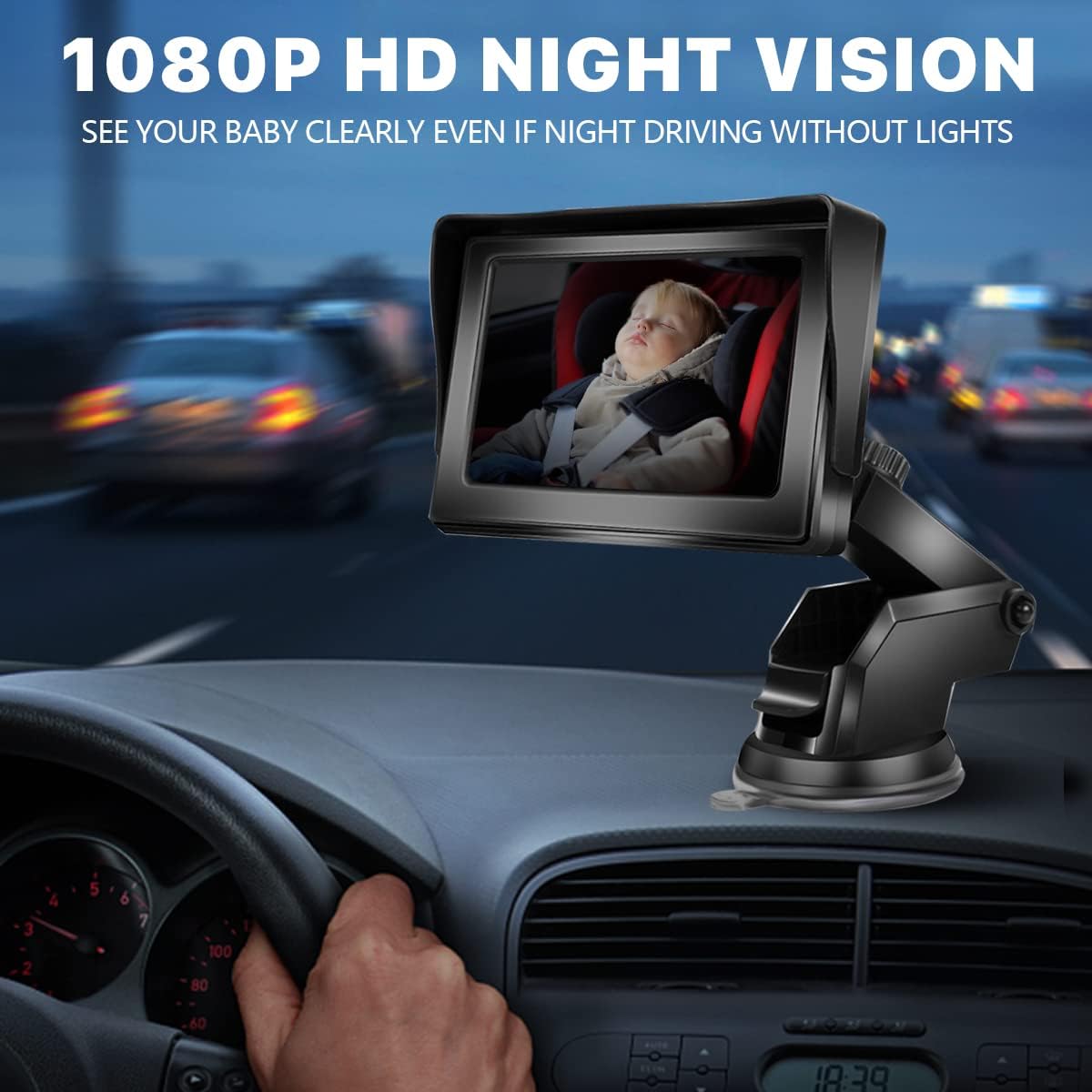 Baby Car Mirror with 4.3 HD Display Night Vision W4699