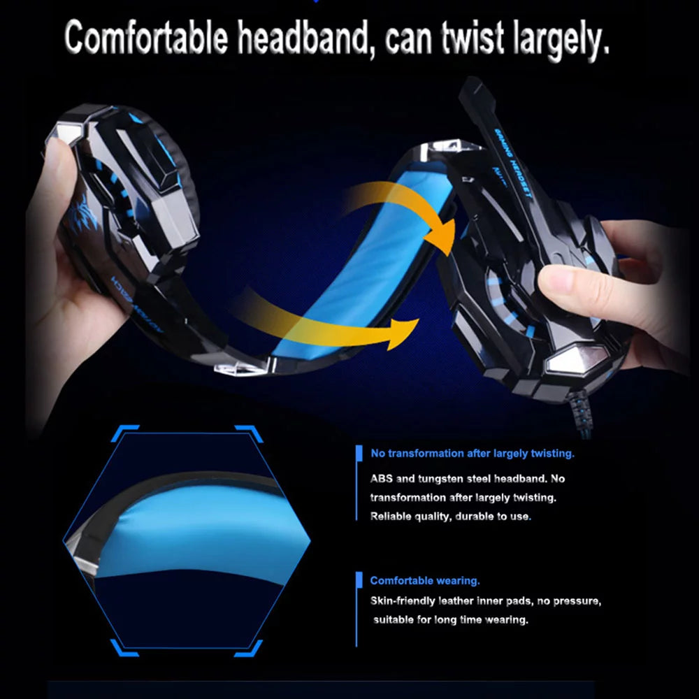 3.5mm Gaming Headphone Over Ear Headset with Mic E47086