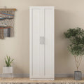White 2 Door 3 Partition Wardrobe Cabinet Y253